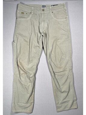 Kuhl Revolvr Outdoor Vintage Patina Dye Khaki Pants - Men Size 34 X 32 * Stained
